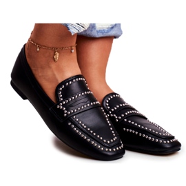 LU BOO Mocassins femme Lords Black Harriet jets noir