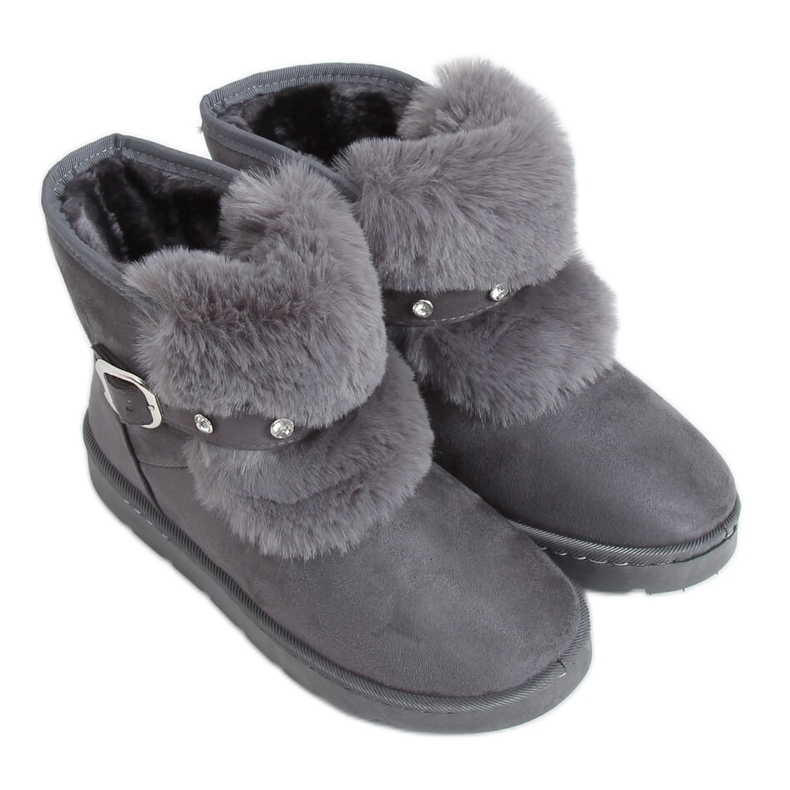Bottes de neige avec oxydes de zirconium gris A980 Grey