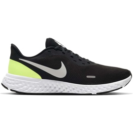 Chaussures de course Nike Revolution 5 pour hommes noires et vertes BQ3204010 blanc