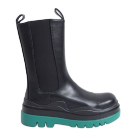 Noir Bottes moto YK05 NOIR / VERT le noir