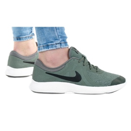 Chaussure Nike Revolution 4 Gs Jr 943309-300 le noir vert