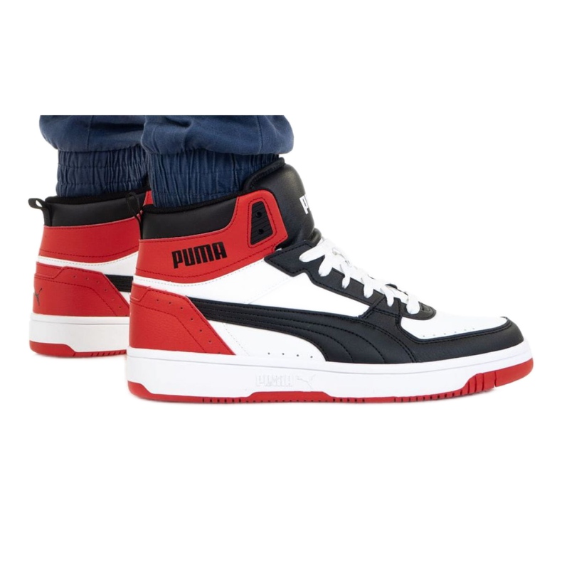 Puma Rebond Joy M 374765 03 blanche le noir rouge