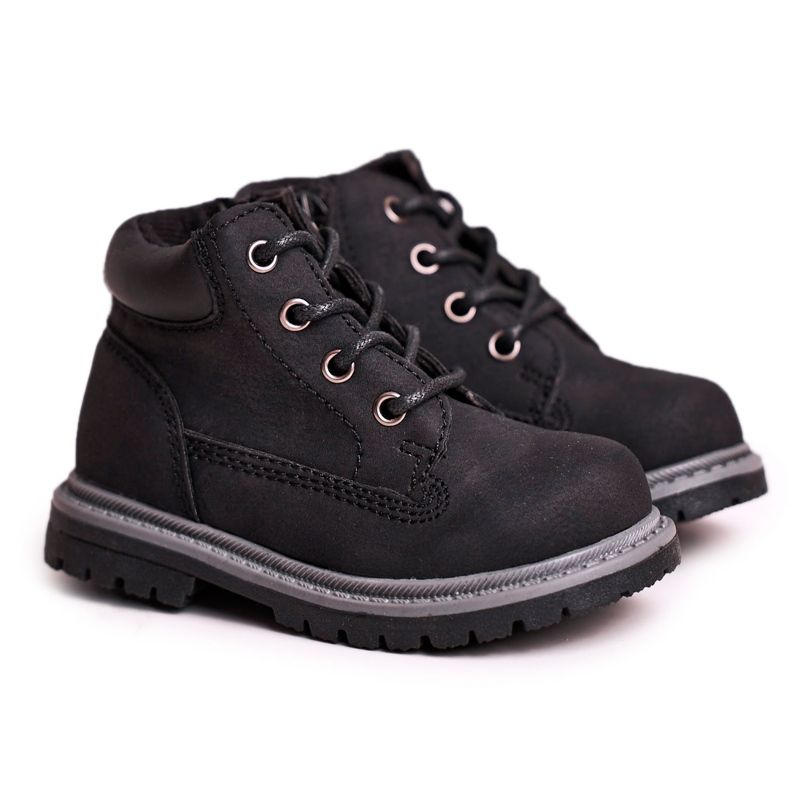Apawwa Boots enfant garçon noires Moa boots le noir