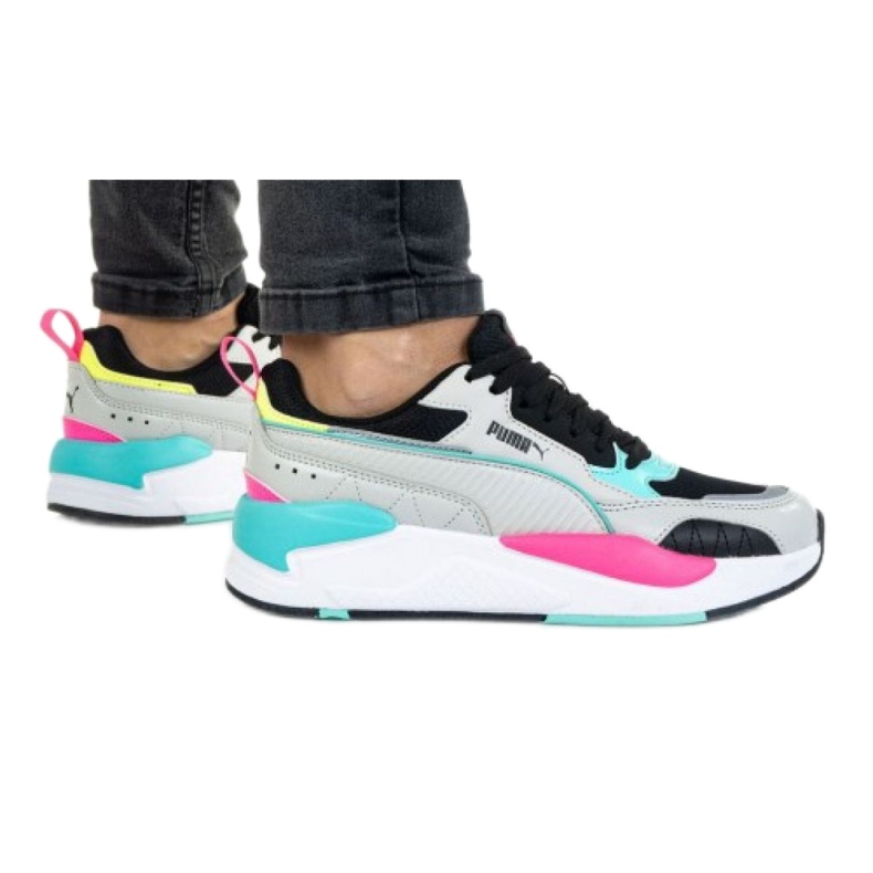 Puma X-Ray 2 Carré M 373108 04 le noir rose gris vert