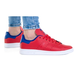 Chaussures Adidas Stan Smith Jr FV3611 blanche rouge Chaussures Adidas Stan Smith Jr FV3611 blanche rouge