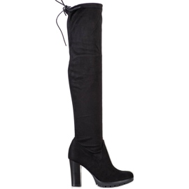 SHELOVET Mousquetaires noirs élégants le noir SHELOVET Mousquetaires noirs élégants le noir