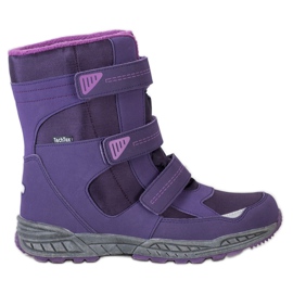 SHELOVET Bottes de neige velcro violet