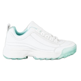 Kylie Baskets à la mode blanc vert