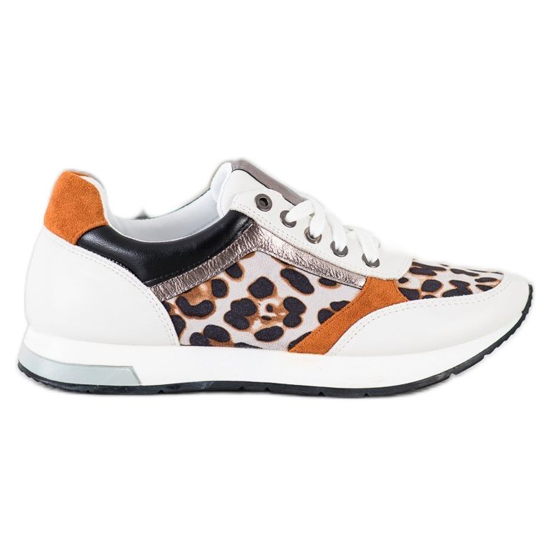Kylie Baskets à la mode beige blanche brun orange d'or