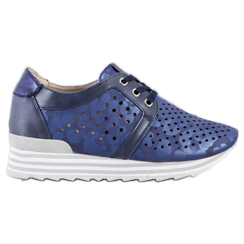 Aclys Baskets ajourées bleu marin bleu