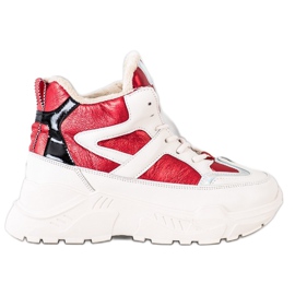 Seastar Bottines de sport à la mode blanc noir rouge