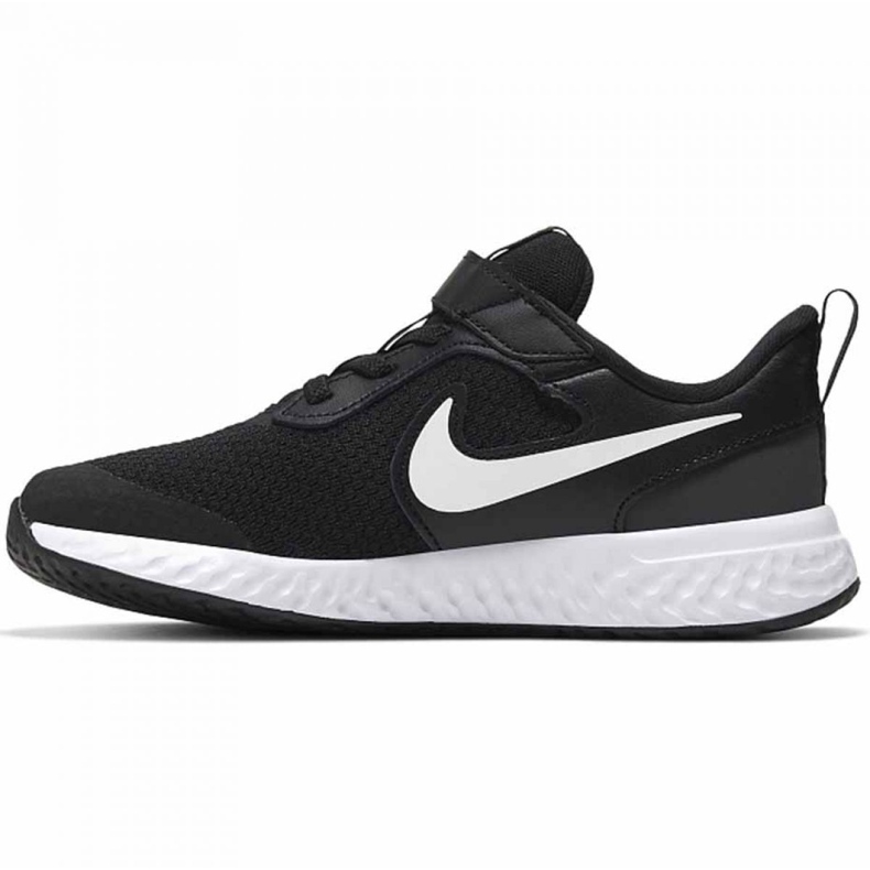 Chaussure Nike Revolution 5 Jr BQ5672-003 blanche le noir