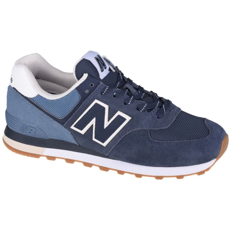 Chaussures New Balance U ML574GRE blanche bleu marin bleu