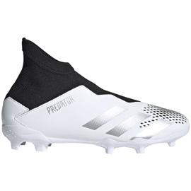Chaussures de foot Adidas Predator 20.3 Ll Fg Jr FW9212 blanche blanche