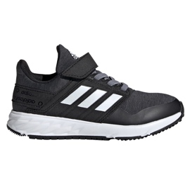 Adidas FortaFaito El K chaussures pour enfants noir et gris EE7309