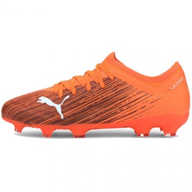 Chaussures de foot Puma Ultra 3.1 Fg Ag Jr 106098 01 multicolore, orange oranges et rouges Chaussures de foot Puma Ultra 3.1 Fg Ag Jr 106098 01 multicolore, orange oranges et rouges