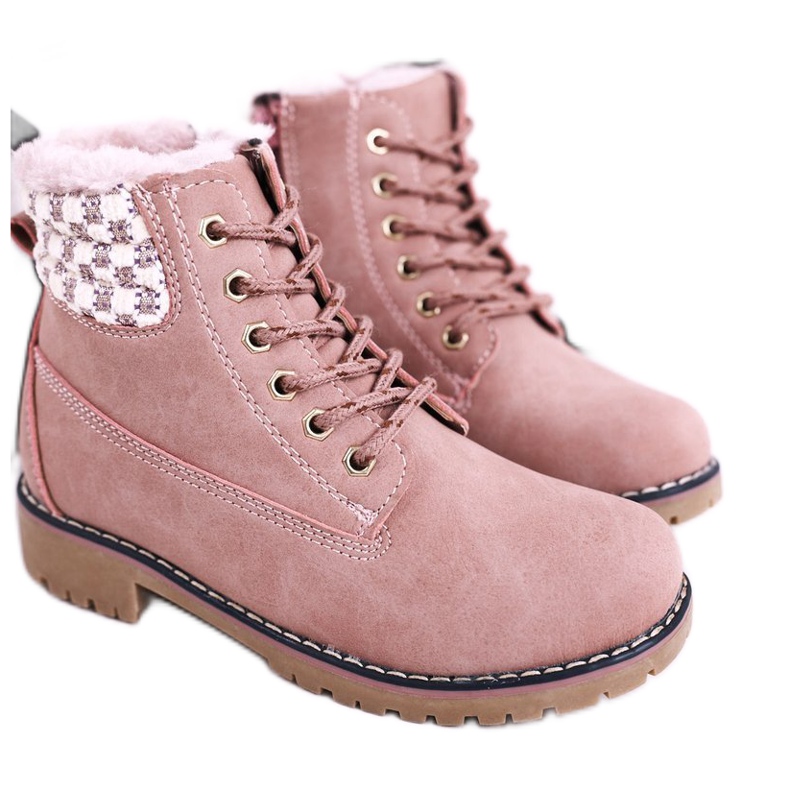 Apawwa Bottes pour enfants Trappers isolées avec de la fourrure Pink Forest rose Apawwa Bottes pour enfants Trappers isolées avec de la fourrure Pink Forest rose