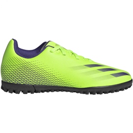 Chaussures de foot Adidas X Ghosted.4 Tf Jr EG8229 vert vert Chaussures de foot Adidas X Ghosted.4 Tf Jr EG8229 vert vert