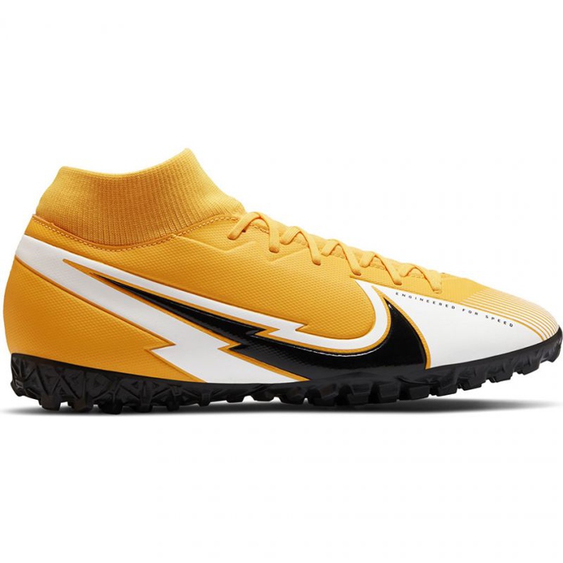 Chaussure de football Nike Mercurial Superfly 7 Academy Tf M AT7978 801 noir, jaune, blanc jaunes