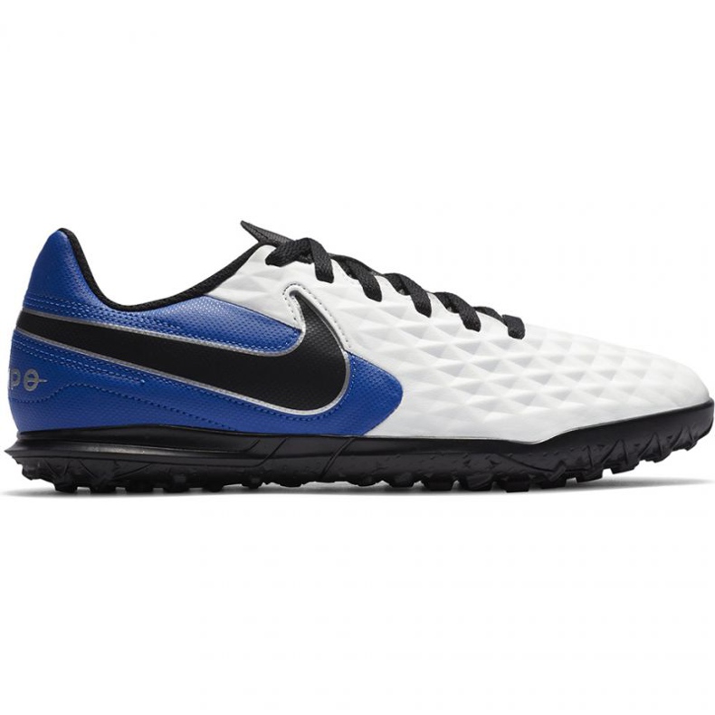 Nike Tiempo Legend 8 Club Tf Jr AT5883 104 chaussures de football noir, bleu, blanc blanche