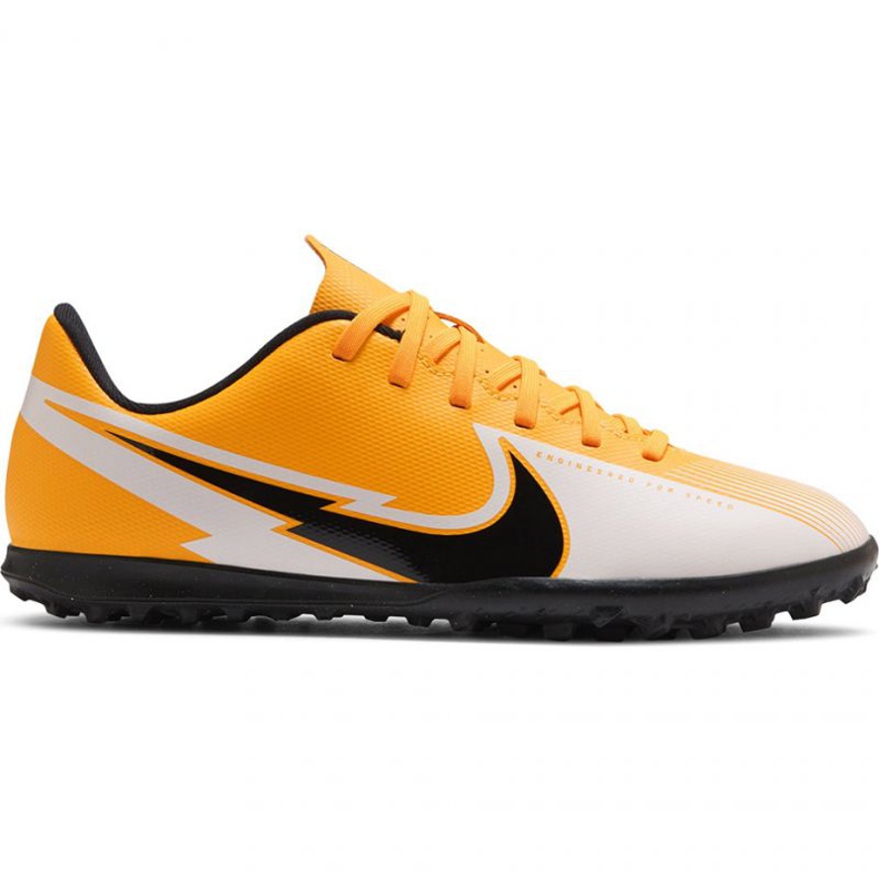 Nike Mercurial Vapor 13 Club Tf Jr AT8177 801 chaussures de football multicolore jaune