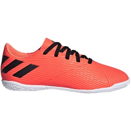 Chaussures de football Adidas Nemeziz 19.4 In Jr EH0506 multicolore oranges et rouges Chaussures de football Adidas Nemeziz 19.4 In Jr EH0506 multicolore oranges et rouges