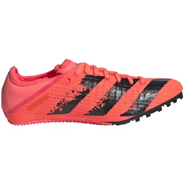 Chaussures femme Adidas Sprintstar spikes FW9140 noir orange