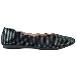 Filippo Ballerines en cuir élégantes le noir
