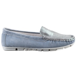 Filippo Mocassins en cuir bleu