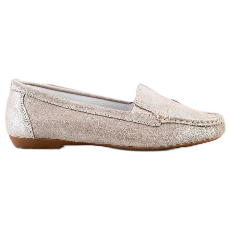 Filippo Mocassins en cuir brillant beige