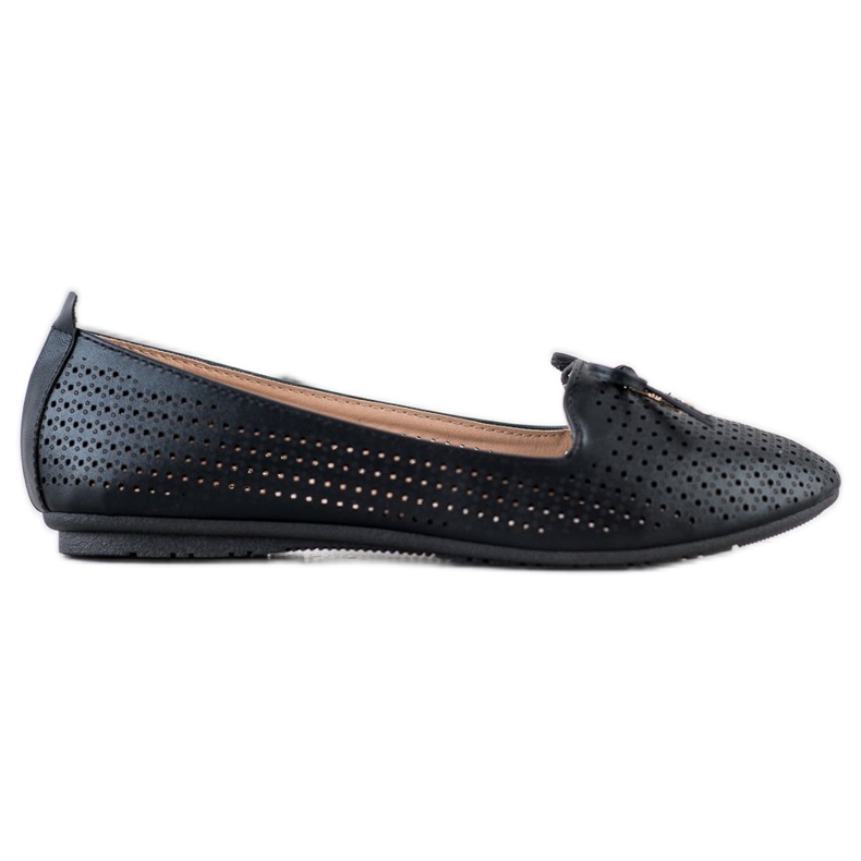 Ballerines Ajourées À Noeud VINCEZA le noir