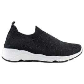 Goodin Slipons noirs confortables le noir