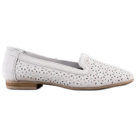 Filippo Cuir Lords Avec Cubic Zirconia gris