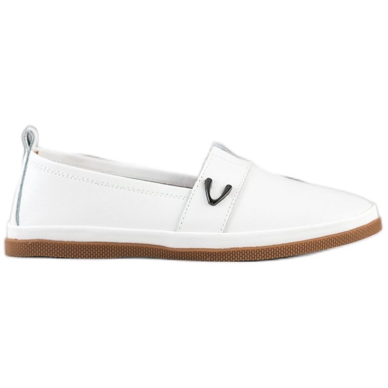 Slippers en cuir VINCEZA blanche Slippers en cuir VINCEZA blanche