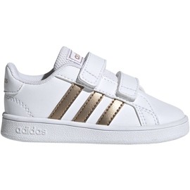 Chaussures enfant Adidas Grand Court I blanc et or EF0116 doré
