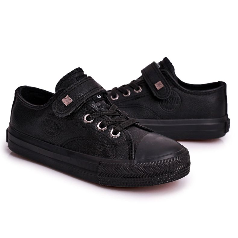 Baskets en cuir pour enfants Big Star EE374034 Noir le noir Baskets en cuir pour enfants Big Star EE374034 Noir le noir