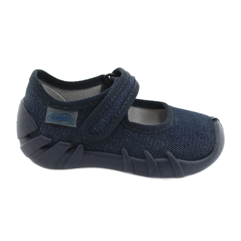 Chaussures speedy bleu marine pour enfants Befado 109P226 argent