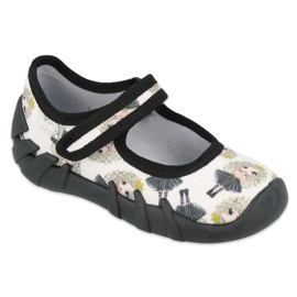 Chaussures de vitesse princesse Befado 109P228 noir écru