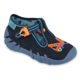 Chaussures enfant Befado 110P389 bleu marine orange