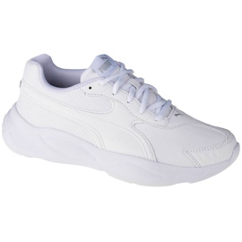 Puma 90S Runner Sl Jr 372929 01 blanche bleu marin Puma 90S Runner Sl Jr 372929 01 blanche bleu marin