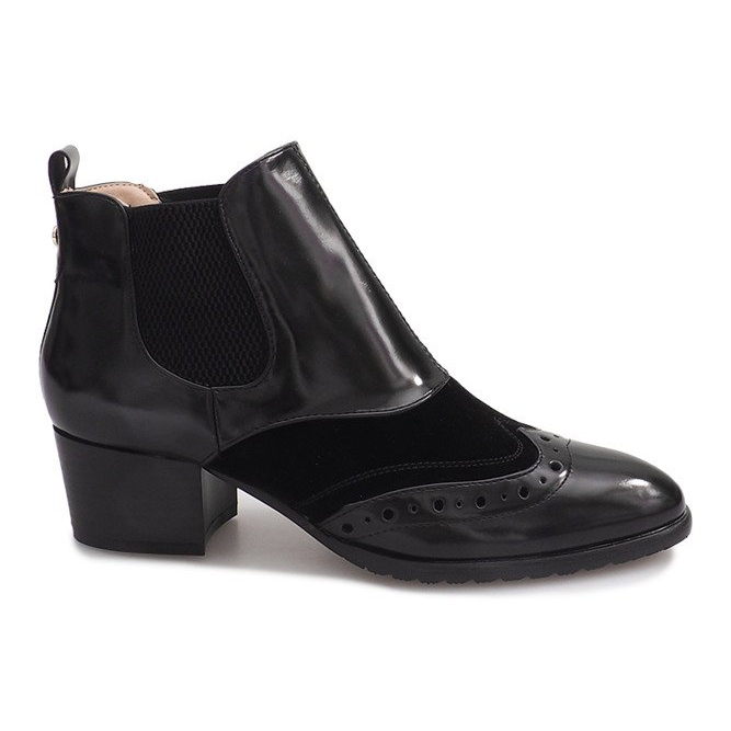 Chaussures laquées sur pilier 8582-1 Noir le noir