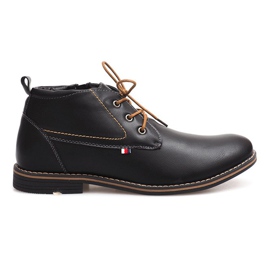 Bottes hautes chaudes attachées 86105 Noir le noir