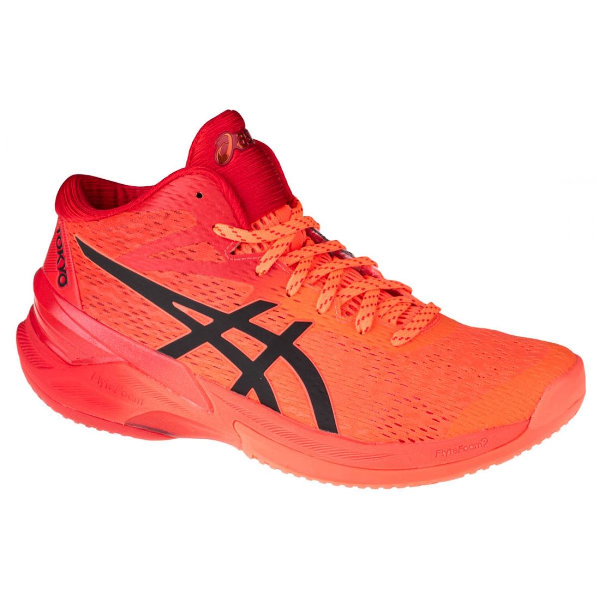 Chaussures de volley ball Asics Sky Elite Ff Mt Tokyo M 1051A056 701 rouge oranges et rouges