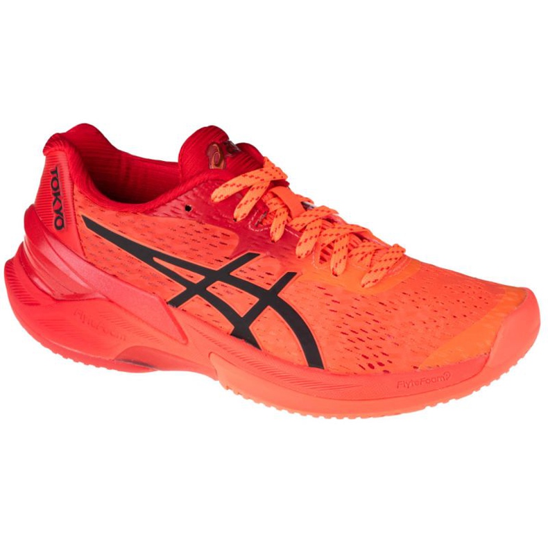Asics Sky Elite Ff Tokyo W 1052A047-701 chaussures de volley-ball multicolore oranges et rouges Asics Sky Elite Ff Tokyo W 1052A047-701 chaussures de volley-ball multicolore oranges et rouges