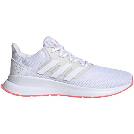 Chaussures running femme adidas Runfalcon blanc, beige et orange FW5142