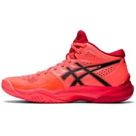 Asics Sky Elite Ff Mt Tokyo W 1052A048 701 chaussures de volley-ball multicolore oranges et rouges Asics Sky Elite Ff Mt Tokyo W 1052A048 701 chaussures de volley-ball multicolore oranges et rouges