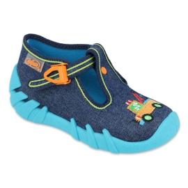Chaussures pour enfants Befado 110P408 bleu marin bleu vert jaune