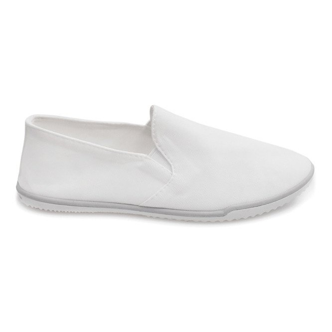 Baskets à enfiler en Lycra BL181-2 blanches