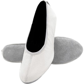 Ballerines de gymnastique Antares - cuir, blanc écru