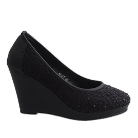 Escarpins noirs sur compensé M-27
